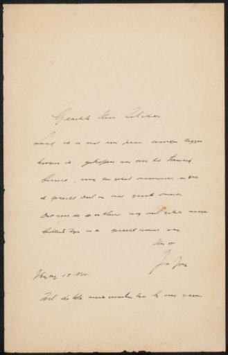 Letter to Philip Zilcken