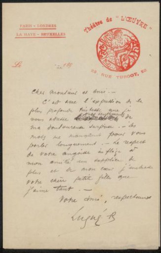 Letter to Philip Zilcken