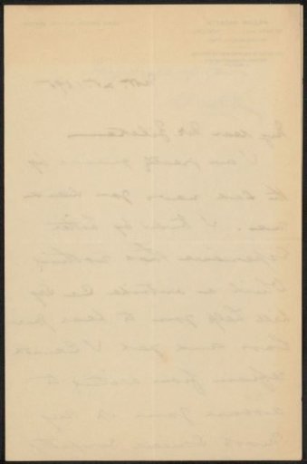 Letter to Philip Zilcken