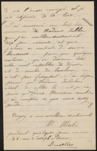 Letter to Philip Zilcken