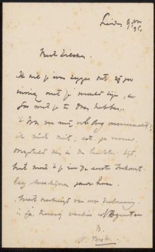 Letter to Philip Zilcken