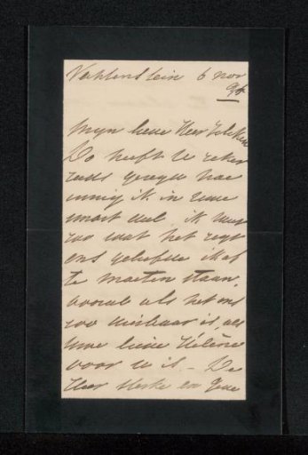 Letter to Philip Zilcken