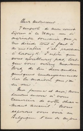 Letter to Philip Zilcken
