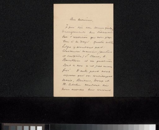 Letter to Philip Zilcken
