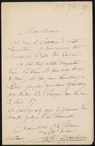 Letter to Philip Zilcken