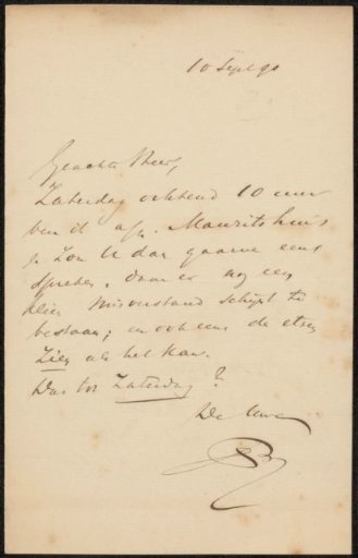 Letter to Philip Zilcken