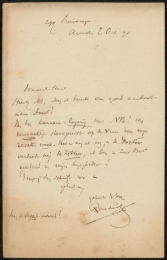 Letter to Philip Zilcken