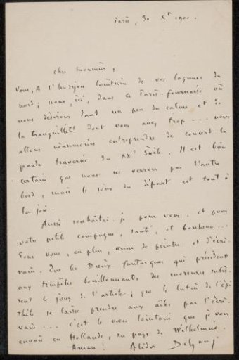 Letter to Philip Zilcken