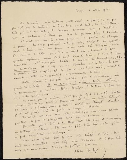 Letter to Philip Zilcken