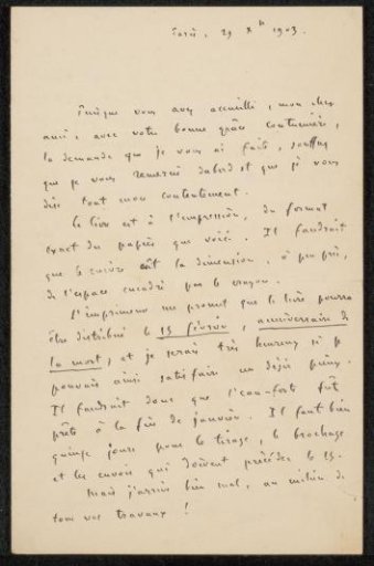 Letter to Philip Zilcken