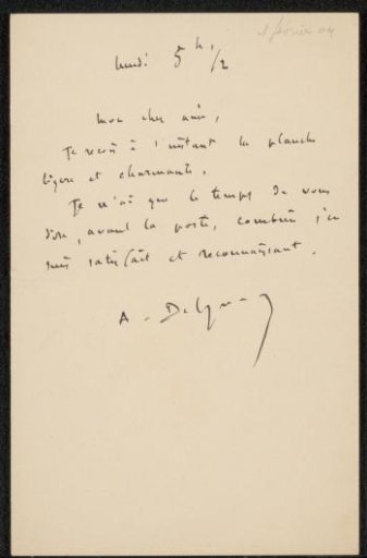Letter to Philip Zilcken