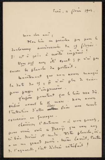 Letter to Philip Zilcken