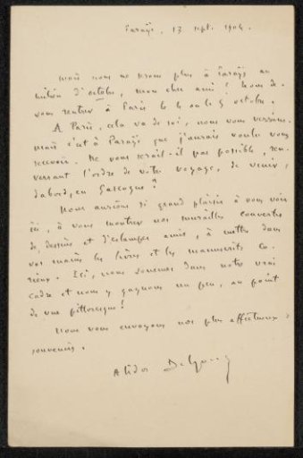 Letter to Philip Zilcken