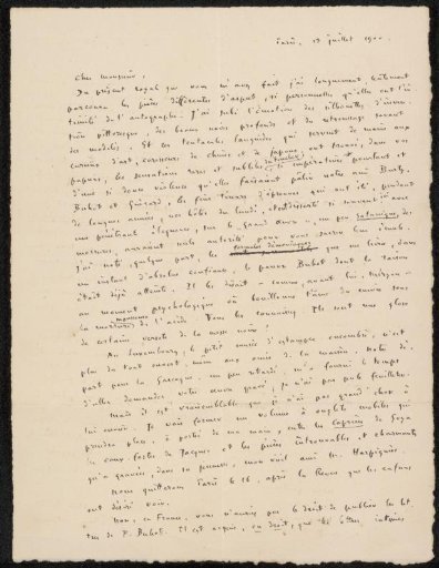 Letter to Philip Zilcken