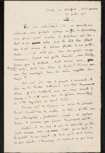 Letter to Philip Zilcken