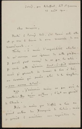 Letter to Philip Zilcken