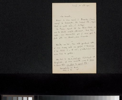 Letter to Philip Zilcken