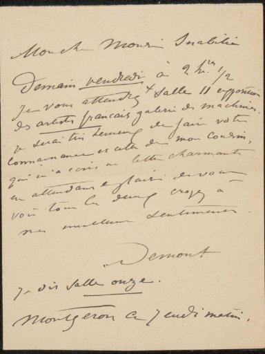 Letter to Philip Zilcken