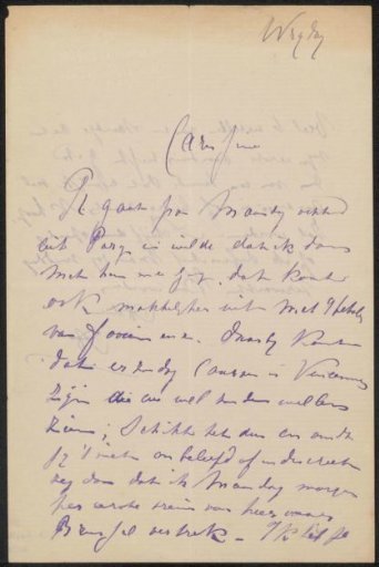 Letter to Philip Zilcken