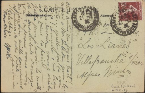 Picture Postcard to Philip Zilcken