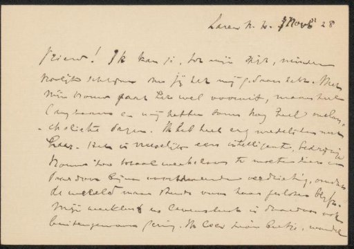 Letter to Philip Zilcken