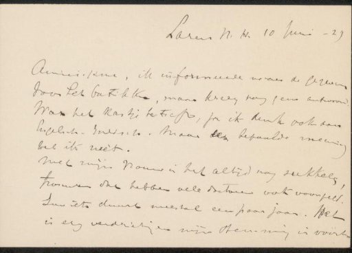 Letter to Philip Zilcken