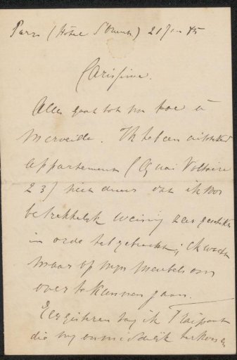 Letter to Philip Zilcken