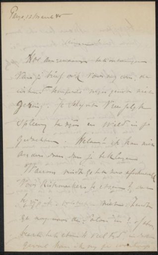 Letter to Philip Zilcken