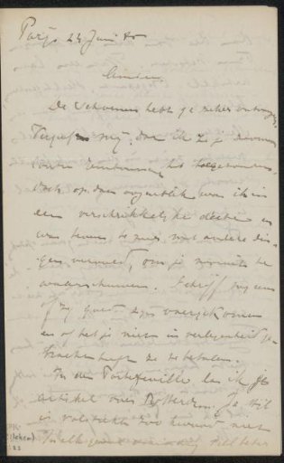 Letter to Philip Zilcken