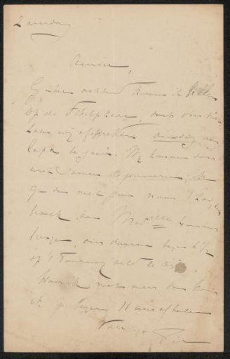 Letter to Philip Zilcken