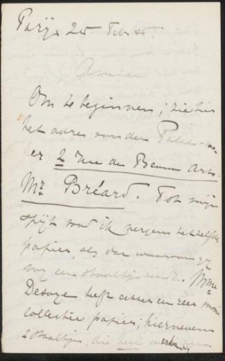 Letter to Philip Zilcken