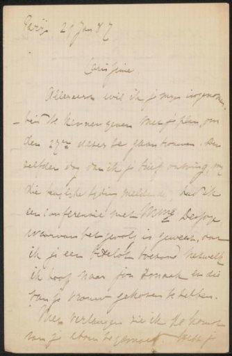Letter to Philip Zilcken