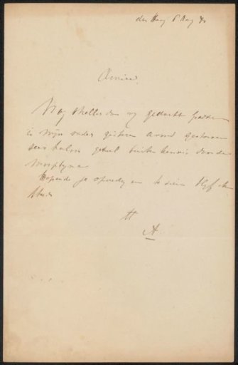 Letter to Philip Zilcken