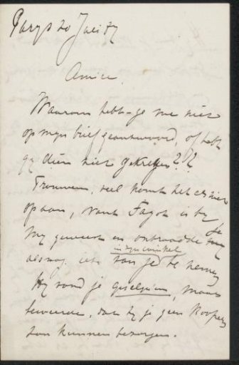 Letter to Philip Zilcken