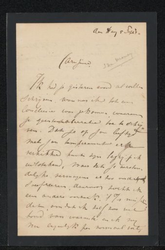 Letter to Philip Zilcken