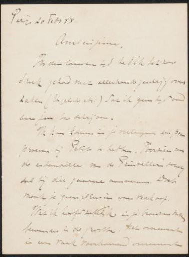 Letter to Philip Zilcken