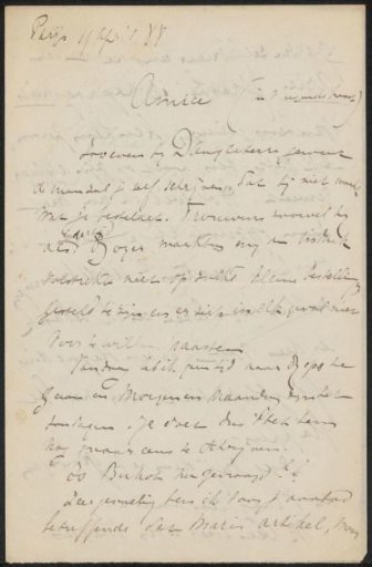 Letter to Philip Zilcken