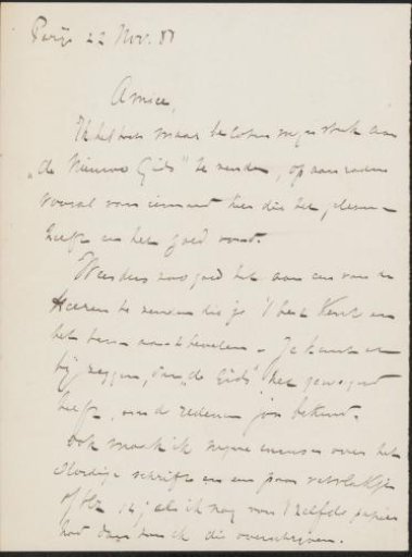 Letter to Philip Zilcken