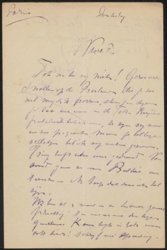 Letter to Philip Zilcken