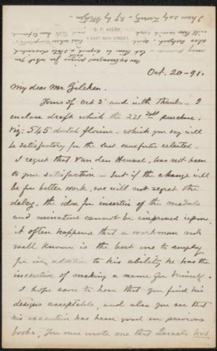 Letter to Philip Zilcken