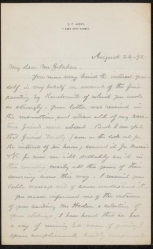 Letter to Philip Zilcken