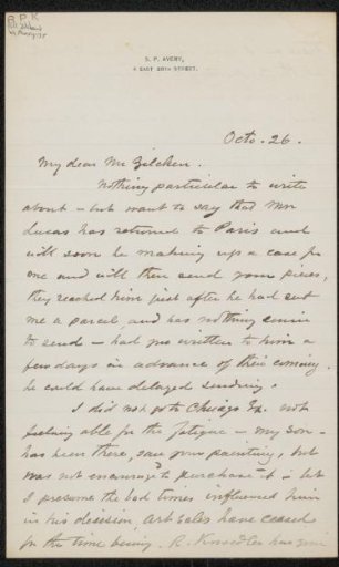 Letter to Philip Zilcken