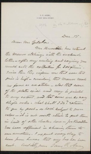 Letter to Philip Zilcken