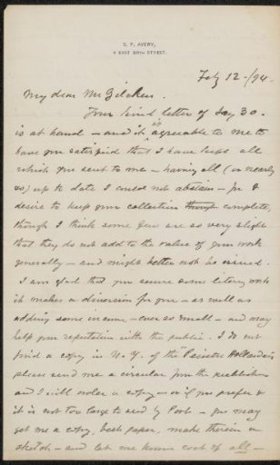 Letter to Philip Zilcken