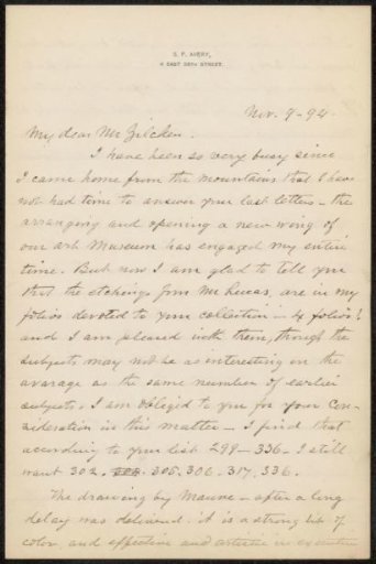 Letter to Philip Zilcken