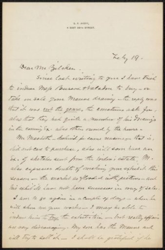 Letter to Philip Zilcken