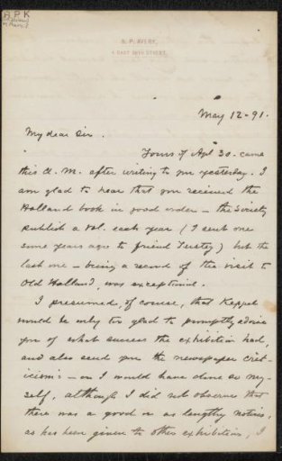 Letter to Philip Zilcken