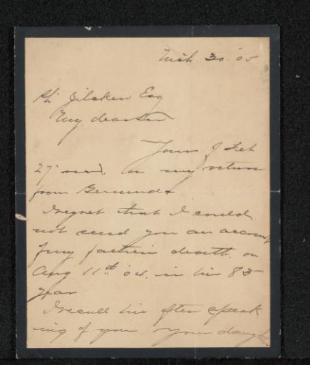 Letter to Philip Zilcken