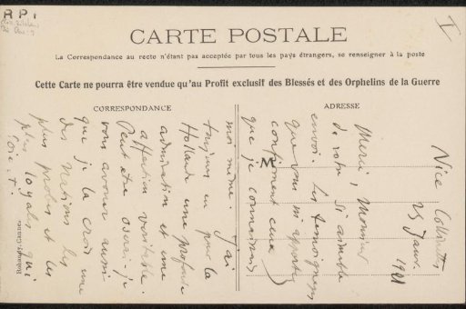 Postcards to Philip Zilcken
