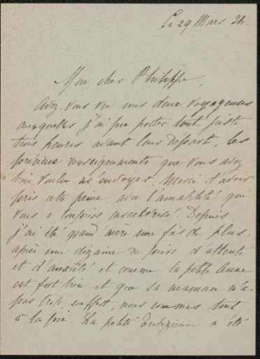 Letter to Philip Zilcken